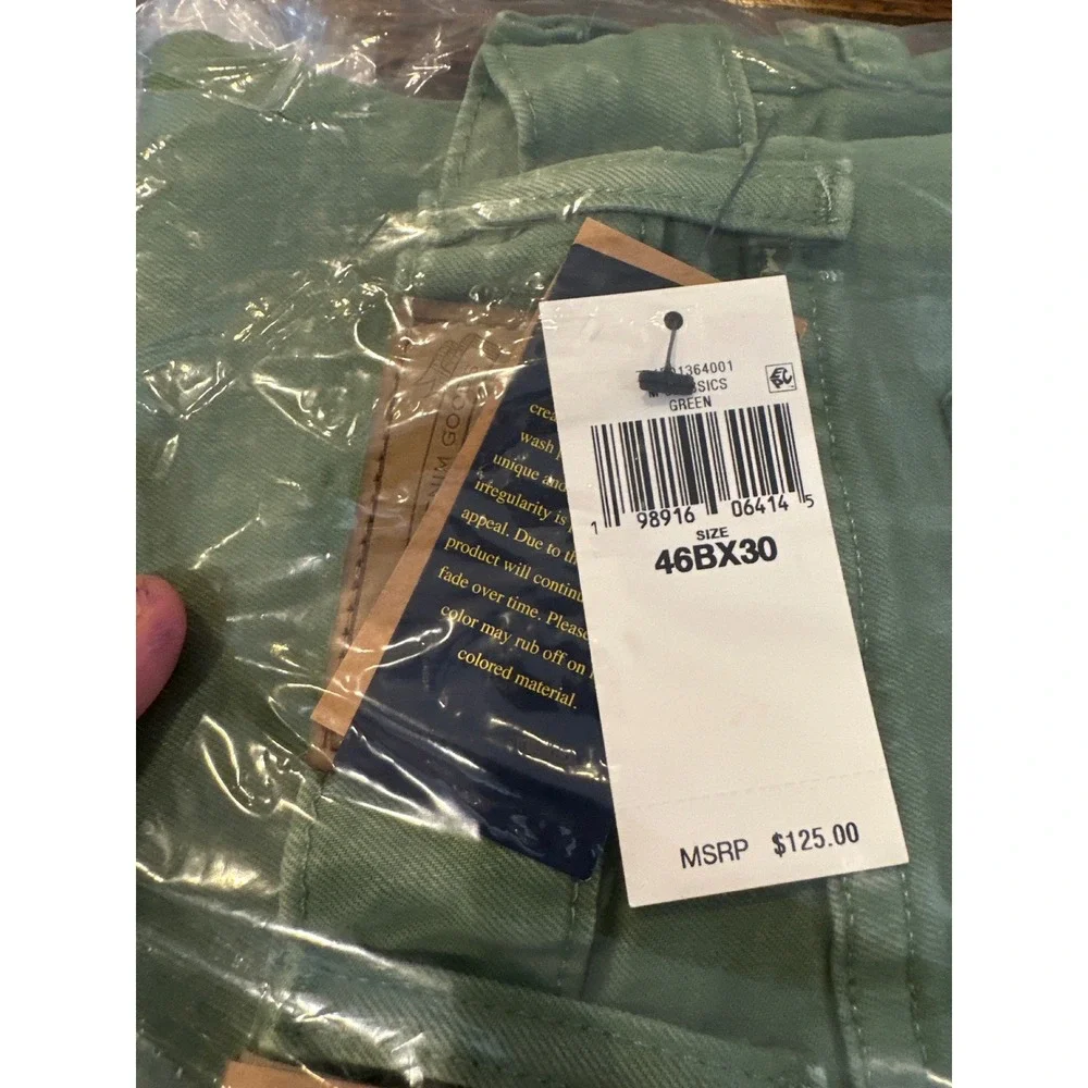 Polo Ralph Lauren‎ Varick Slim Straight Green Garment Dyed Pants 46x30 New